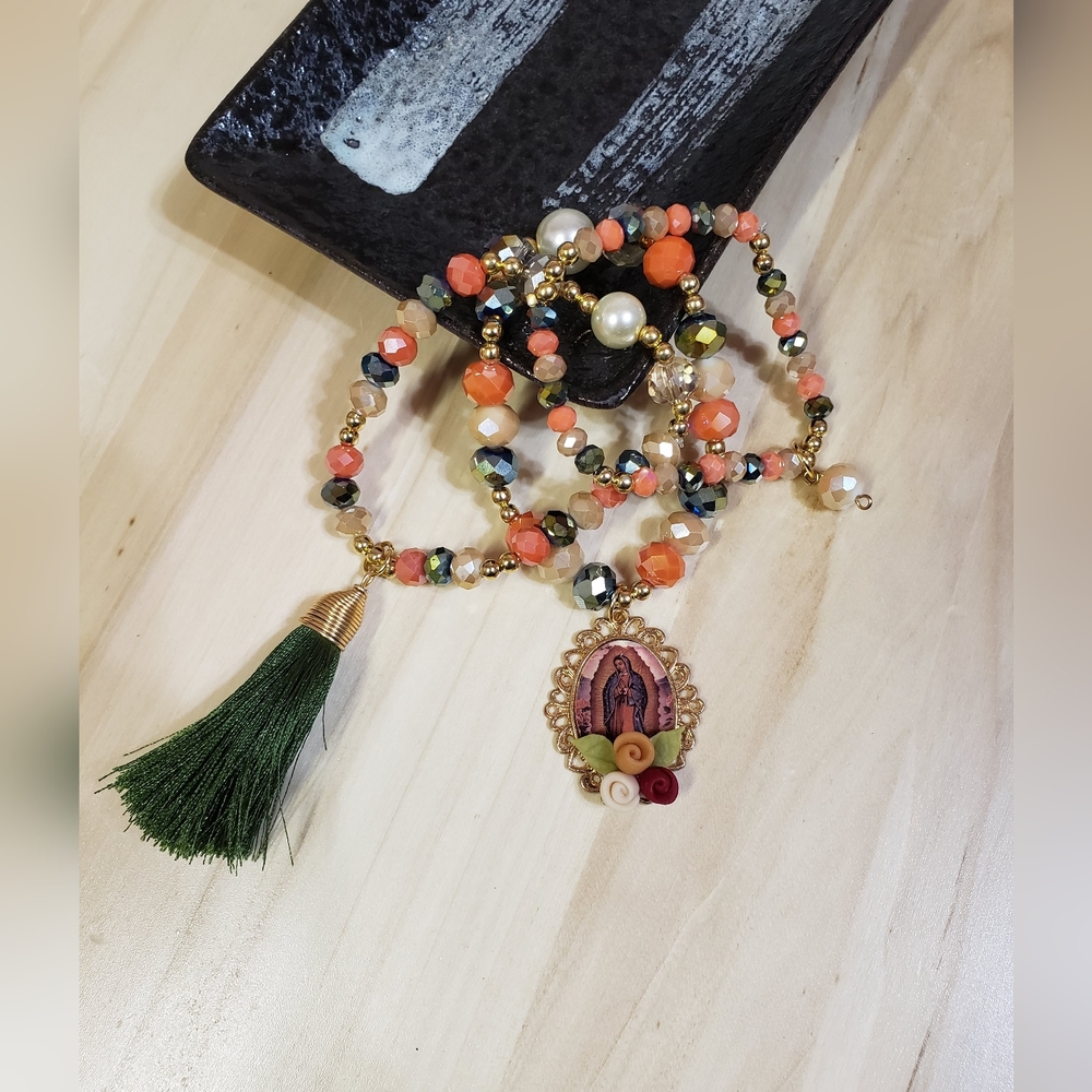 Fin De Semana Virgin Mary 3 Bracelet Set Artisanal Different Color Options!